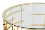 Sales Fever - Couchtisch Gold/Klar Ø 90 cm