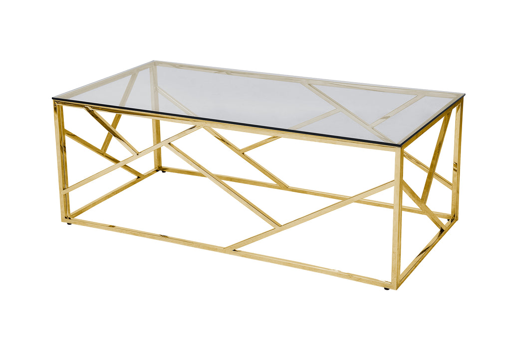 Sales Fever - Couchtisch Gold/Grau 120x60 cm