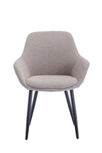 Sales Fever - Armlehnstuhl Bouclé Stoff Taupe 2er Set#