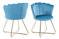 Sales Fever - Muschelstuhl aus Samt 2er Set Blau