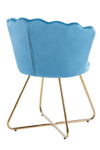 Sales Fever - Muschelstuhl aus Samt 2er Set Blau