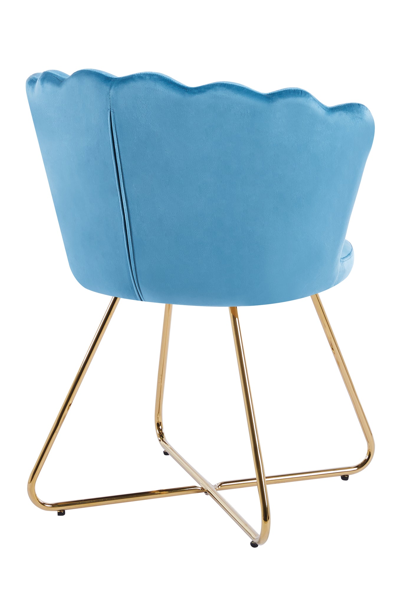 Sales Fever - Muschelstuhl aus Samt 2er Set Blau