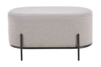 Sales Fever - Polsterhocker Bouclé Stoff Taupe