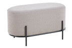 Sales Fever - Polsterhocker Bouclé Stoff Taupe