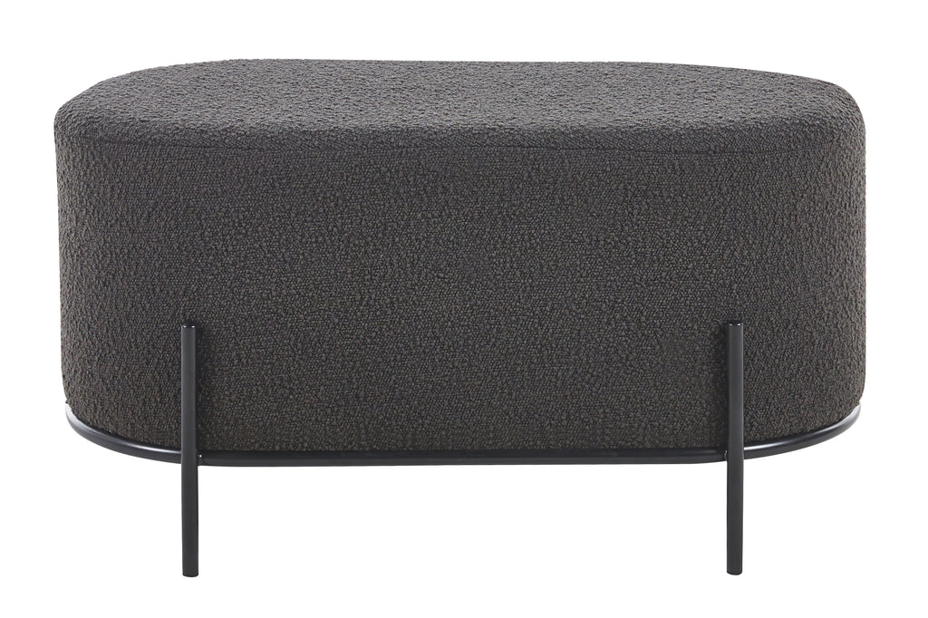 Sales Fever - Polsterhocker Bouclé Stoff Anthrazit