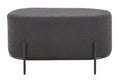 Sales Fever - Polsterhocker Bouclé Stoff Anthrazit