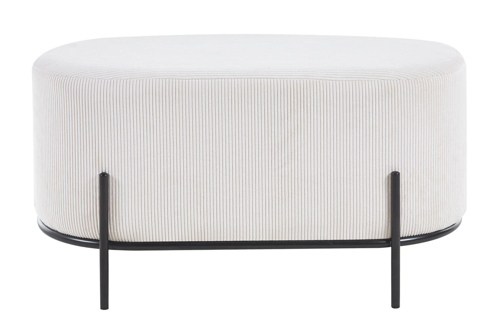Sales Fever - Polsterhocker Cord Optik Beige