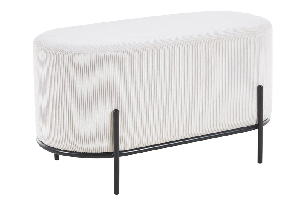 Sales Fever - Polsterhocker Cord Optik Beige