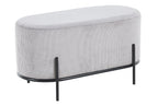 Sales Fever - Polsterhocker Cord Optik Hellgrau