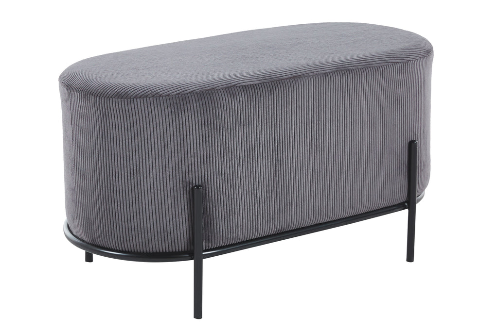 Sales Fever - Polsterhocker Cord Optik Grau