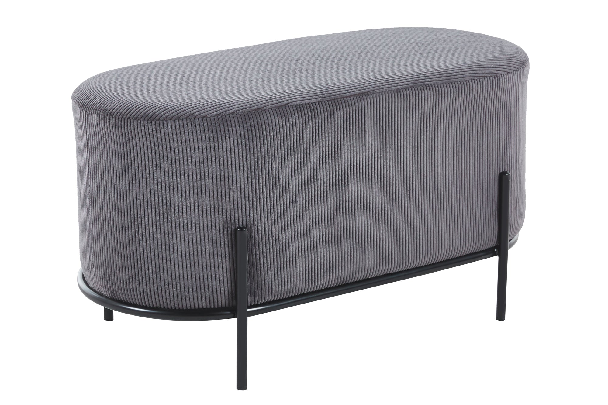 Sales Fever - Polsterhocker Cord Optik Grau