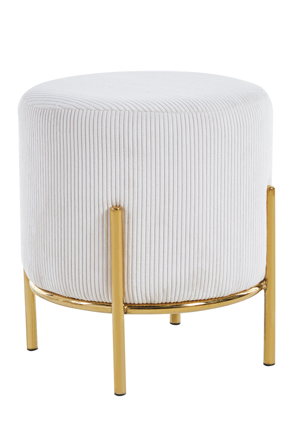 Sales Fever - Polsterhocker Ø35 cm Cord Optik Beige#