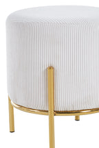 Sales Fever - Polsterhocker Ø35 cm Cord Optik Beige#