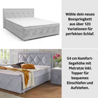 Boxbett Alfie, 140 x 200 cm Inkl. Bettkasten & Topper