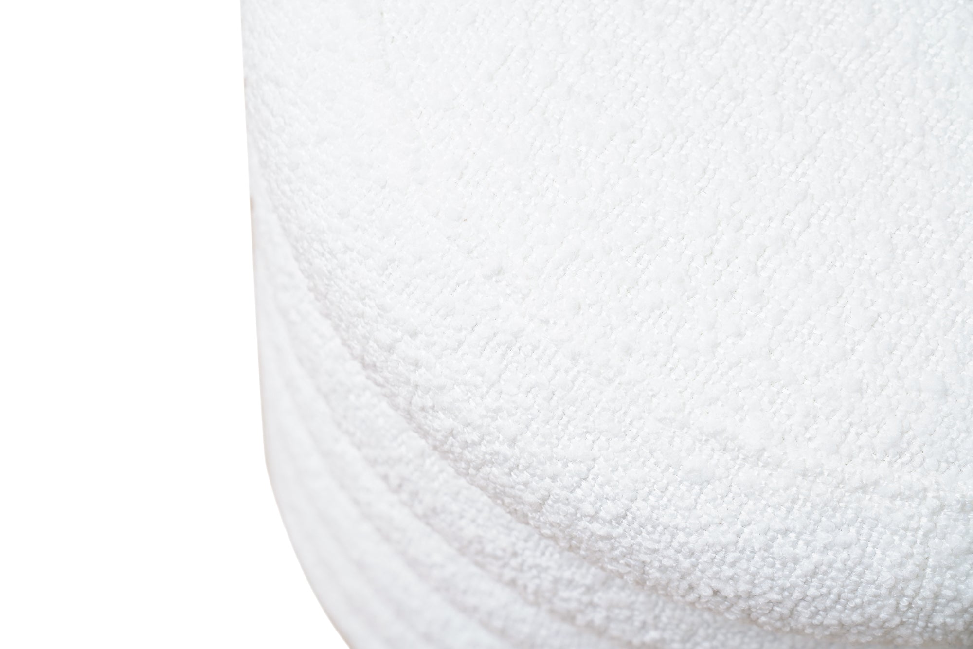 Sales Fever - Bouclé Sitzhocker Ø38 cm Weiß