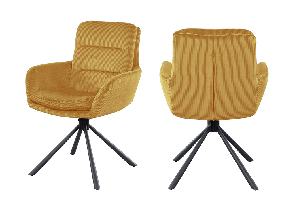Sales Fever - Armlehnstuhl in Cord-Optik Gold#