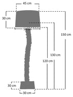 Sales Fever - Stehleuchte Treibholz Natur/Weiß 150 cm