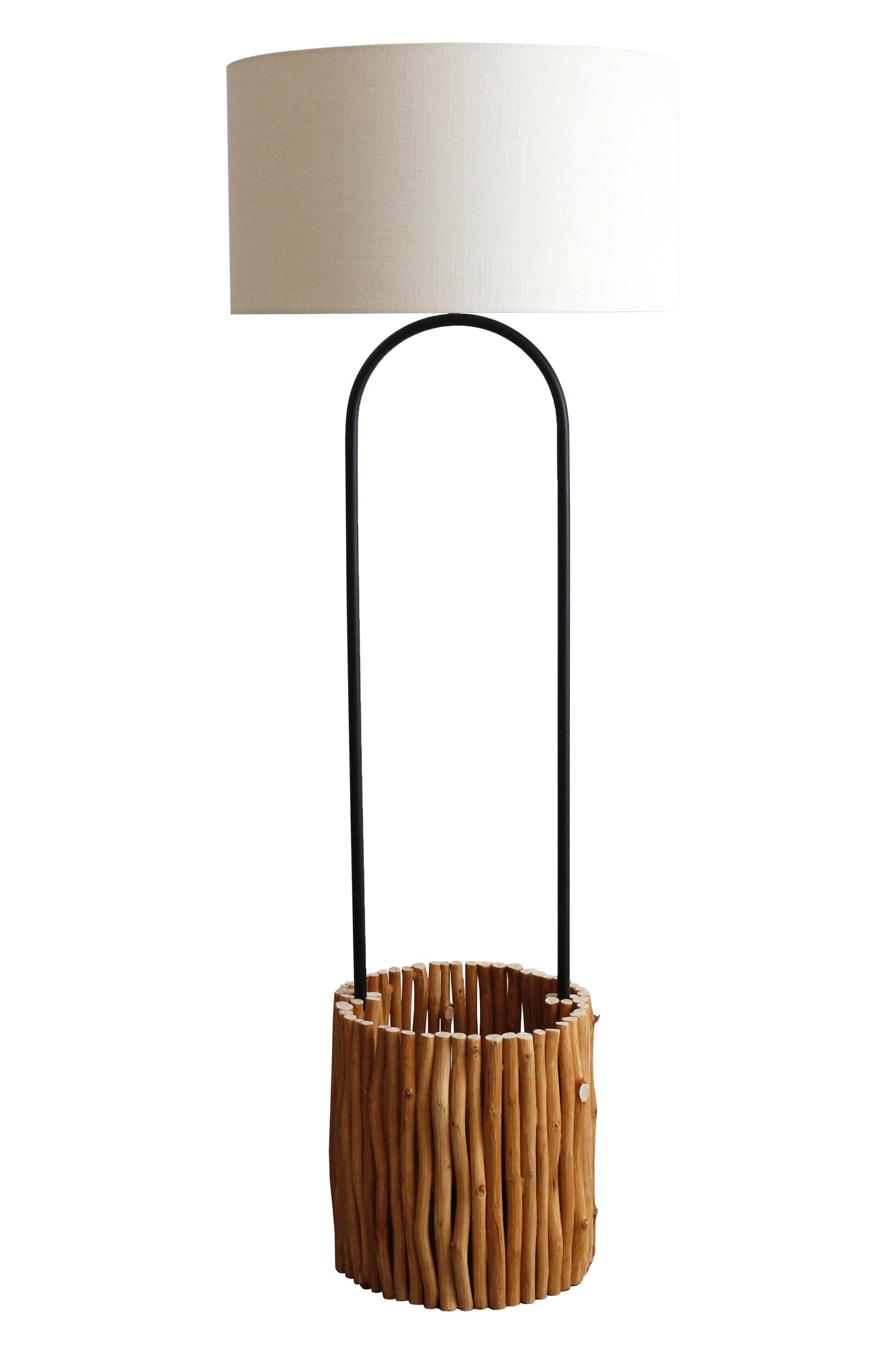 Sales Fever - Stehleuchte Treibholz Natur/Weiß 155 cm