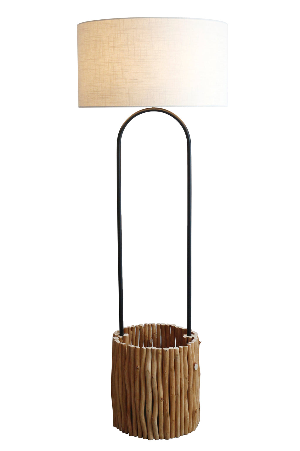 Sales Fever - Stehleuchte Treibholz Natur/Weiß 155 cm