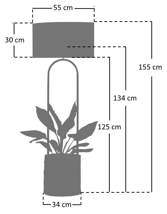 Sales Fever - Stehleuchte Treibholz Natur/Weiß 155 cm