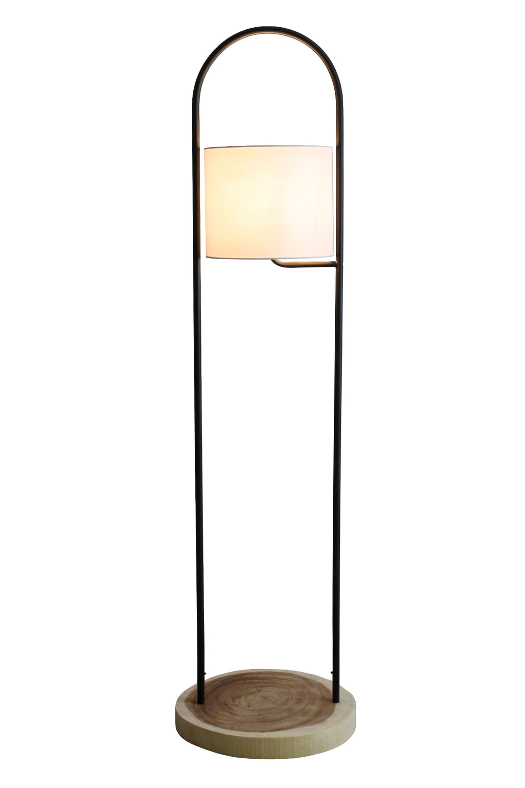 Sales Fever - Stehleuchte Akazienholz Natur/Weiß 153 cm