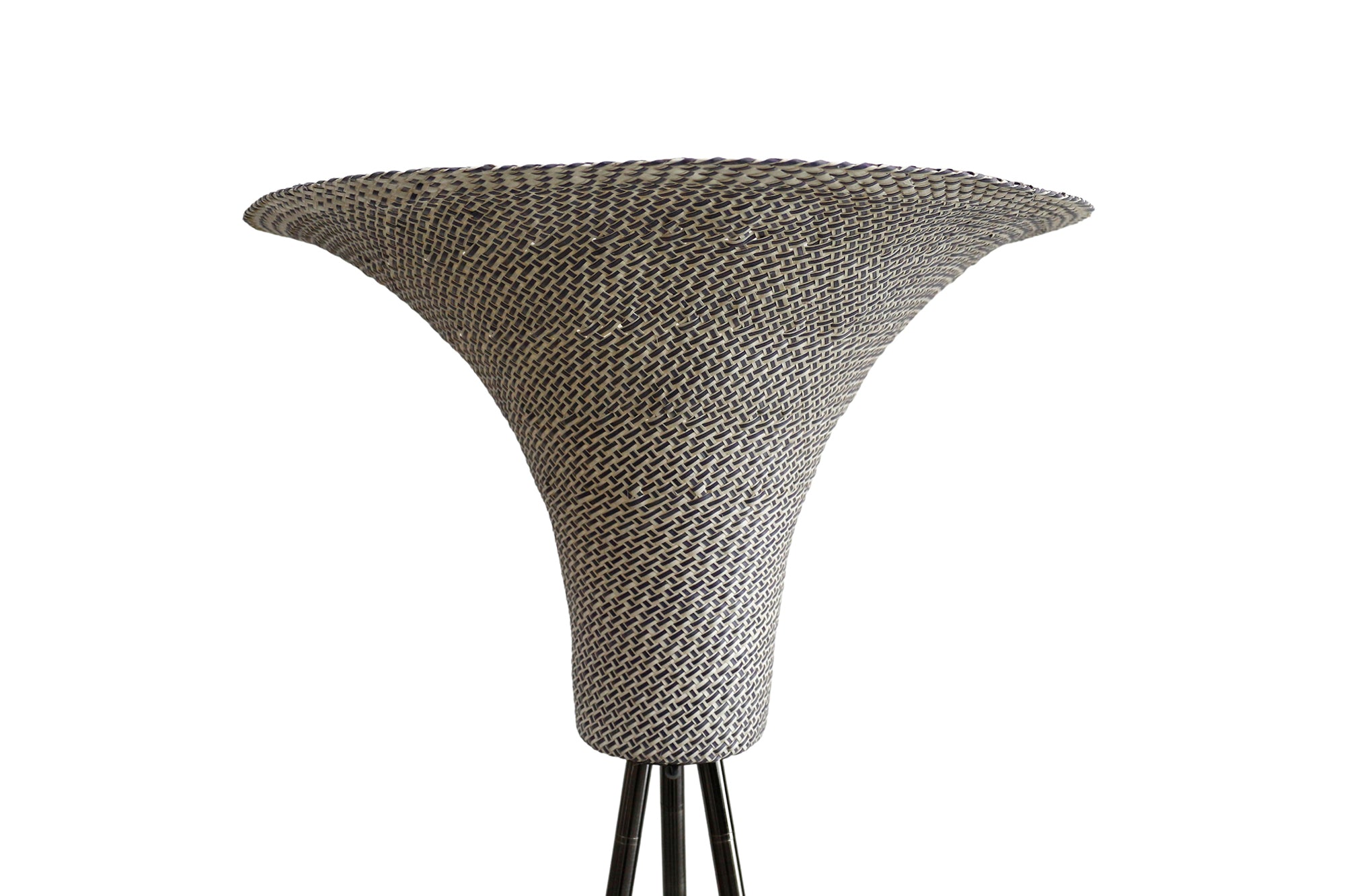 Sales Fever - Stehleuchte mit Geflechtschirm Natur/Schwarz 152 cm