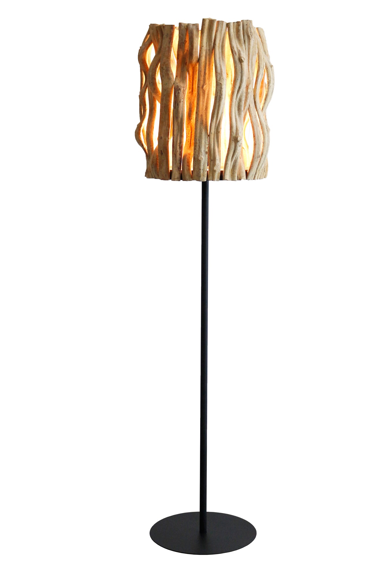 Sales Fever - Stehleuchte Treibholz Natur/Schwarz 140 cm