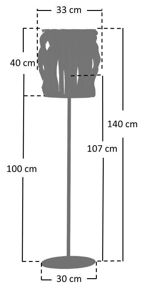Sales Fever - Stehleuchte Treibholz Natur/Schwarz 140 cm