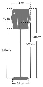 Sales Fever - Stehleuchte Treibholz Natur/Schwarz 140 cm