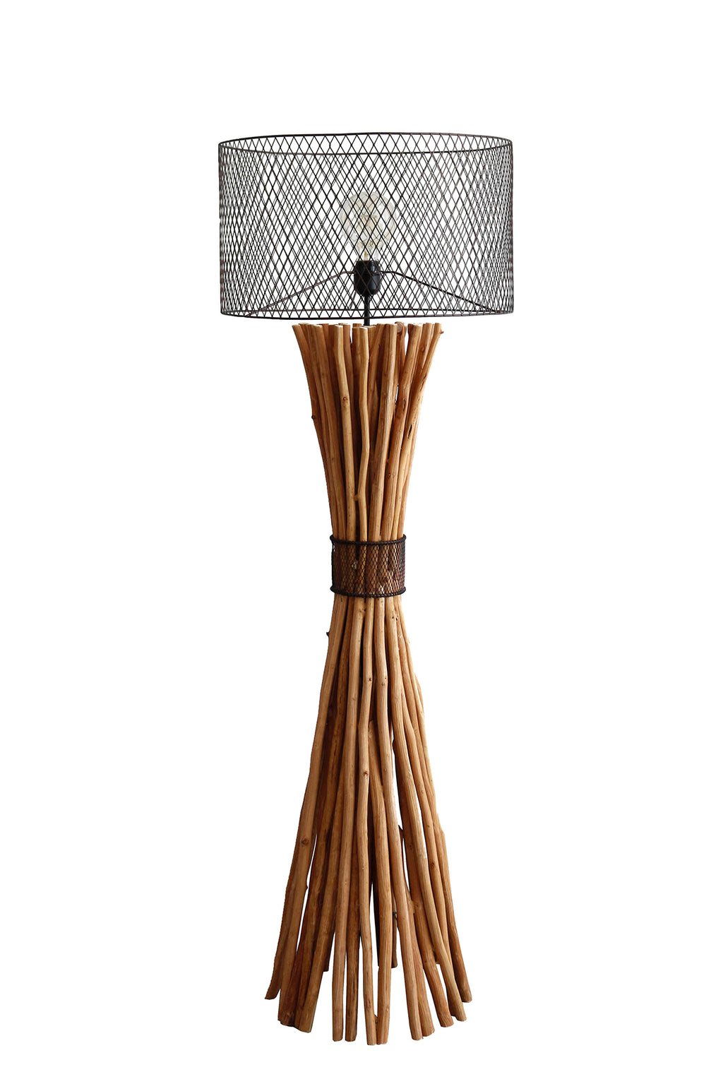 Sales Fever - Stehleuchte Treibholz Natur/Schwarz 149 cm