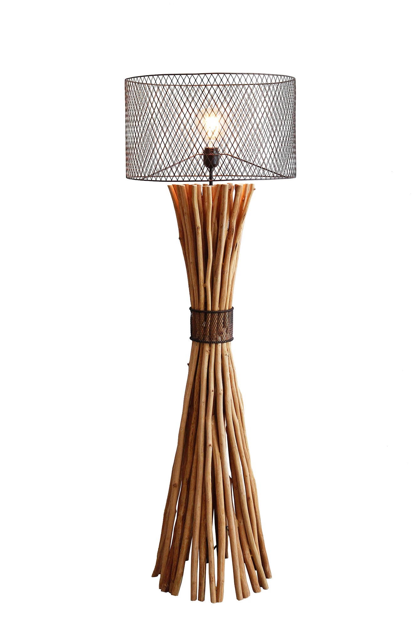 Sales Fever - Stehleuchte Treibholz Natur/Schwarz 149 cm