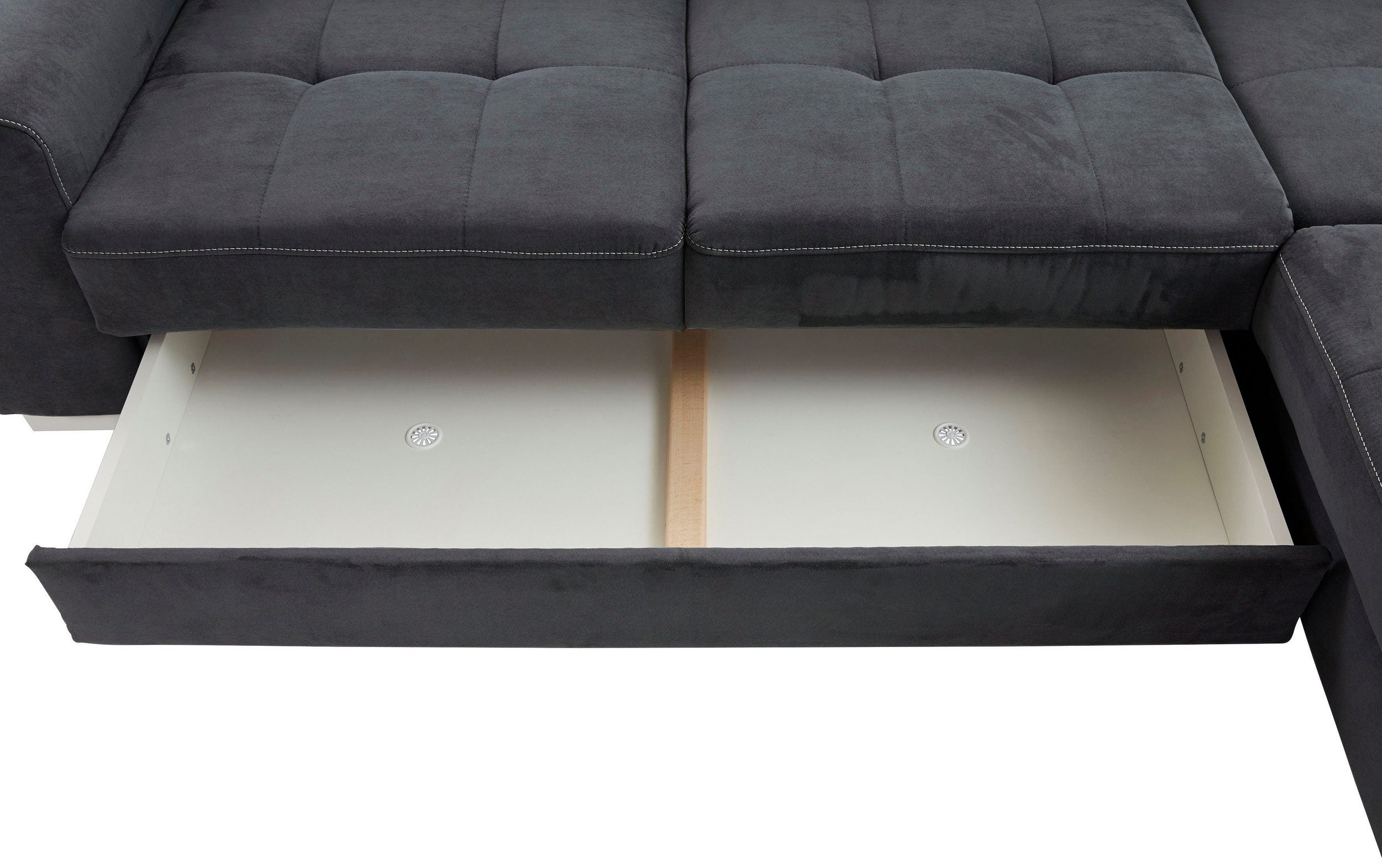 Ecksofa mit Federkern und Sitztiefenverstellung Santorini