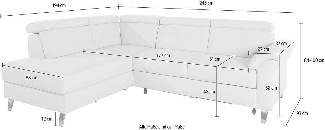 Ecksofa Arngast mit Bettfunktion