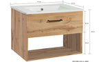 Waschbeckenunterschrank Trento Light Wotaneiche