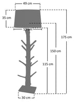 Sales Fever - Stehleuchte Treibholz Natur/Weiß 175 cm#