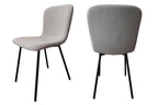 Sales Fever - Stuhl Bouclé Optik 4er Set Hellgrau#