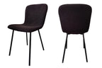 Sales Fever - Stuhl Bouclé Optik 4er Set Schwarz#