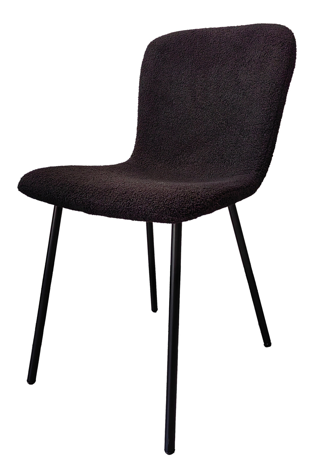 Sales Fever - Stuhl Bouclé Optik 4er Set Schwarz#