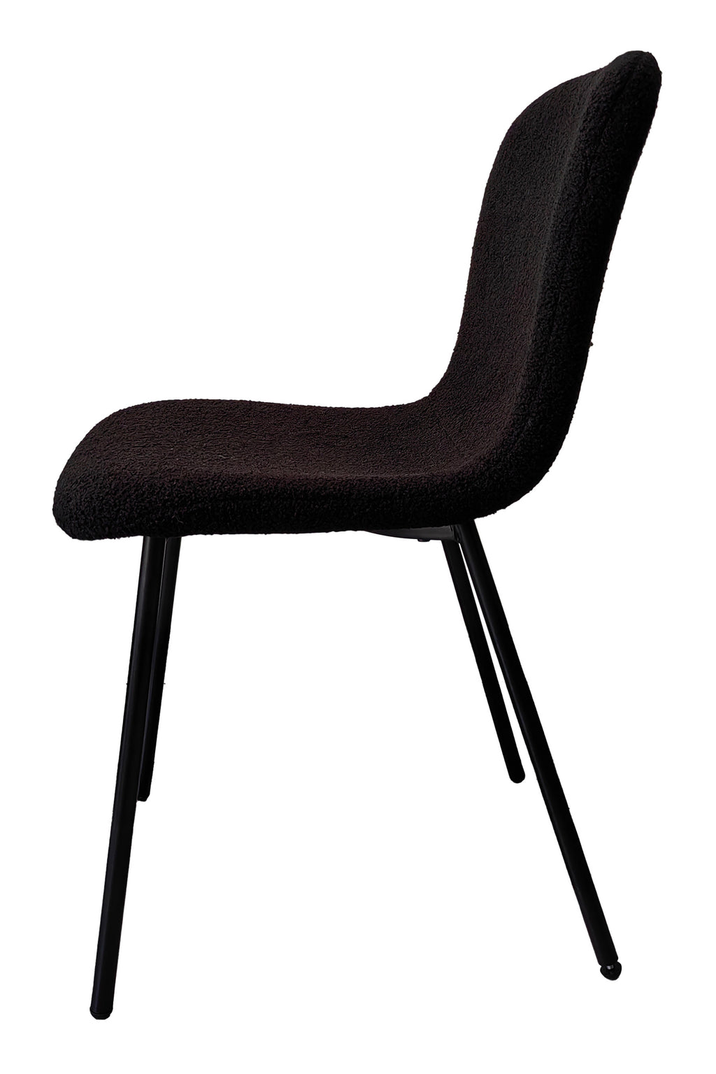 Sales Fever - Stuhl Bouclé Optik 4er Set Schwarz#