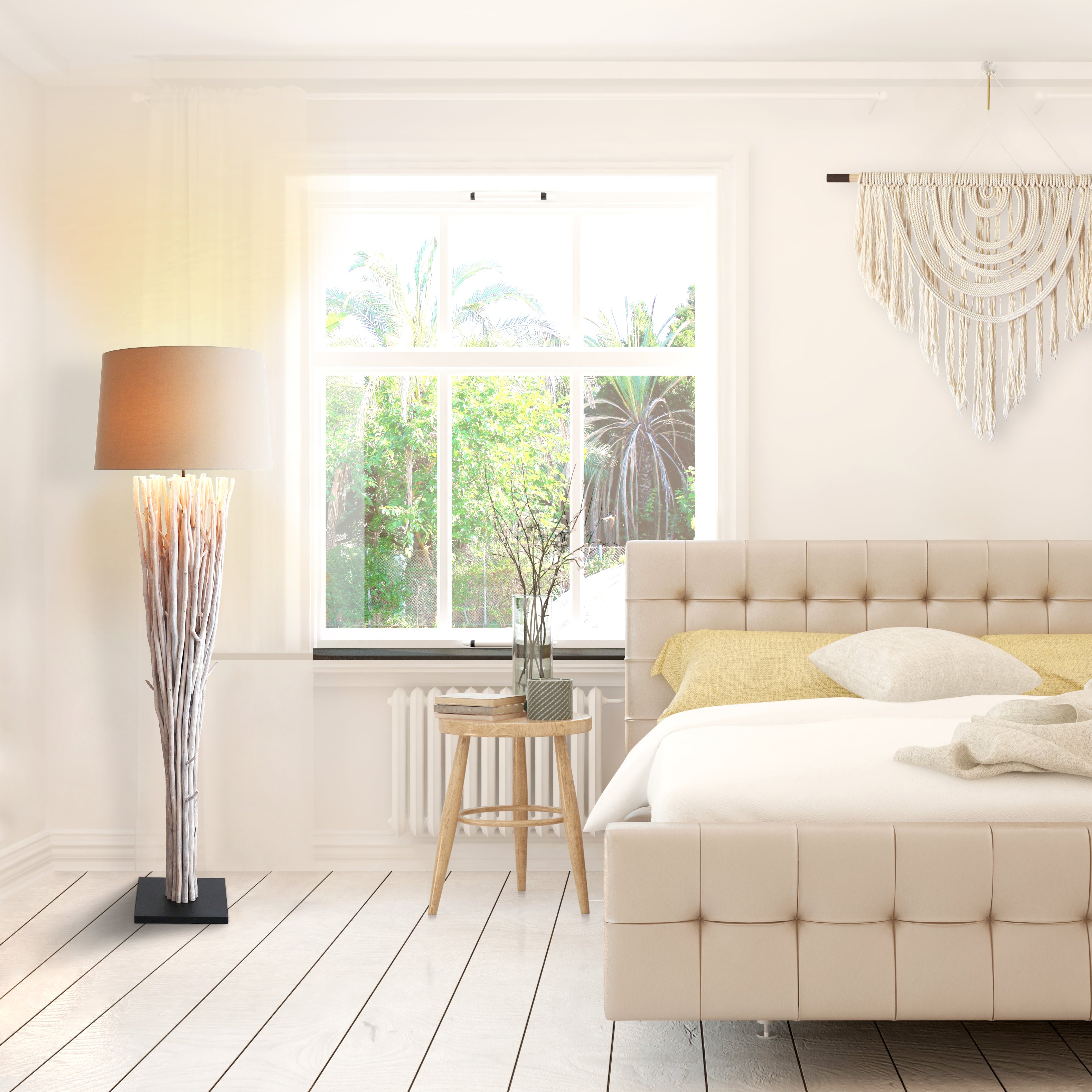 Sales Fever - Stehleuchte Treibholz White Wash 175 cm#