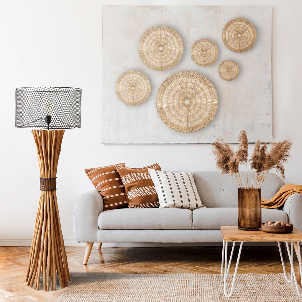 Sales Fever - Stehleuchte Treibholz Natur/Schwarz 149 cm