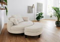 Loveseat Ravi - XXL Sessel mit Stauraumhocker