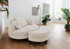 Loveseat Ravi - XXL Sessel mit Stauraumhocker