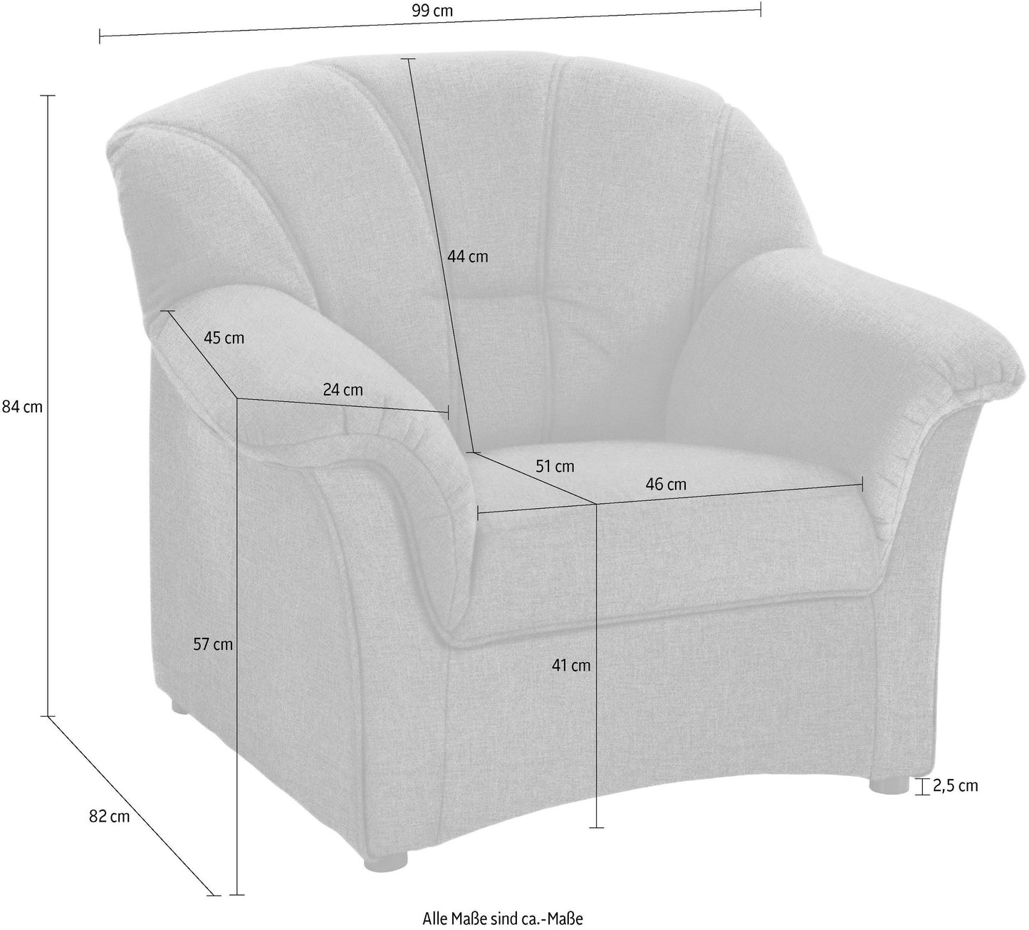 Ecksofa mit Sessel und Hocker