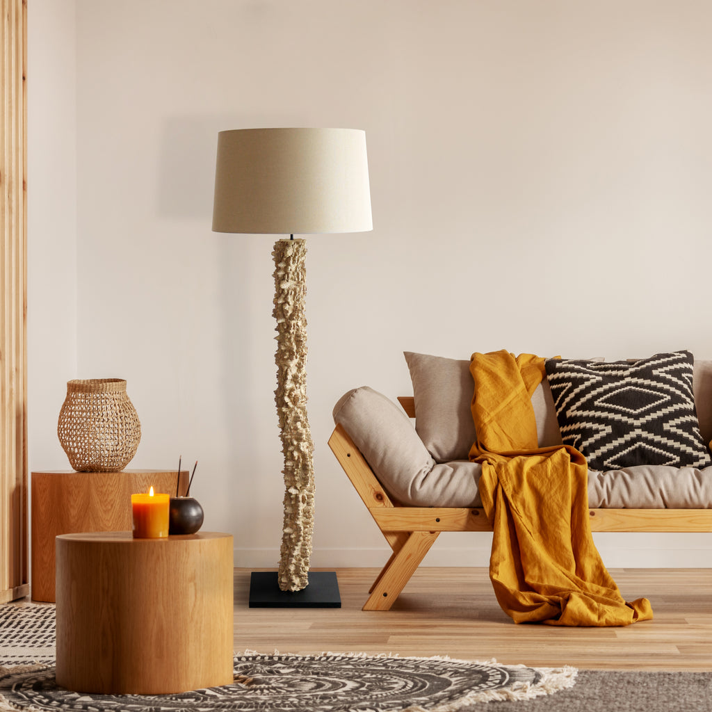 Sales Fever - Stehleuchte Treibholz Natur/Weiß 150 cm