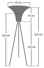 Sales Fever - Stehleuchte mit Geflechtschirm Messing/Natur 150 cm