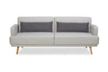 Sales Fever - 3-Sitzer Sofa Webstoff Grau