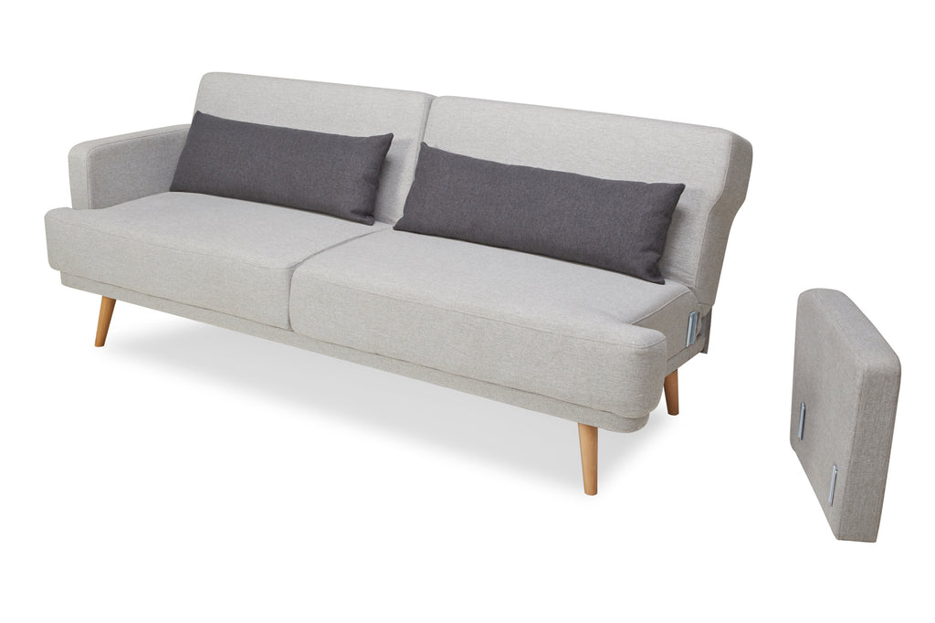Sales Fever - 3-Sitzer Sofa Webstoff Grau