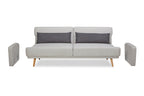 Sales Fever - 3-Sitzer Sofa Webstoff Grau