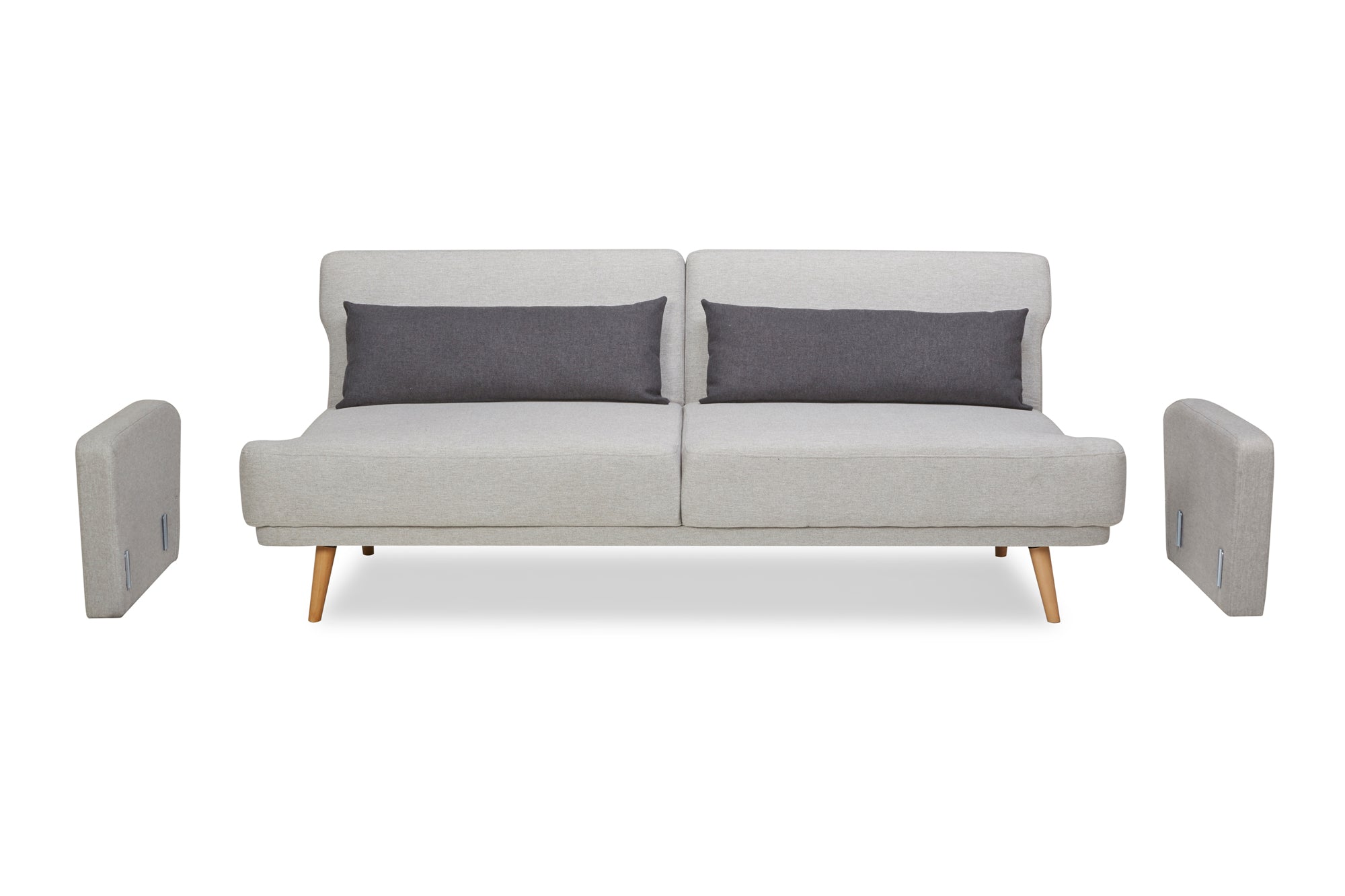 Sales Fever - 3-Sitzer Sofa Webstoff Grau